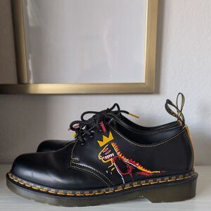Dr. Martens 1461 Basquiat Dinosaur Limited Edition Oxford Shoes Black Leather